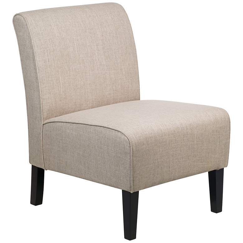 Image 1 Benning Linen Upholstered Armless Accent Chair