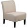 Benning Linen Upholstered Armless Accent Chair