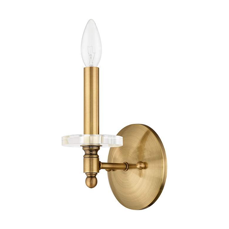 Image 3 Bennington 1 Light Antique Brass Wall Sconce more views