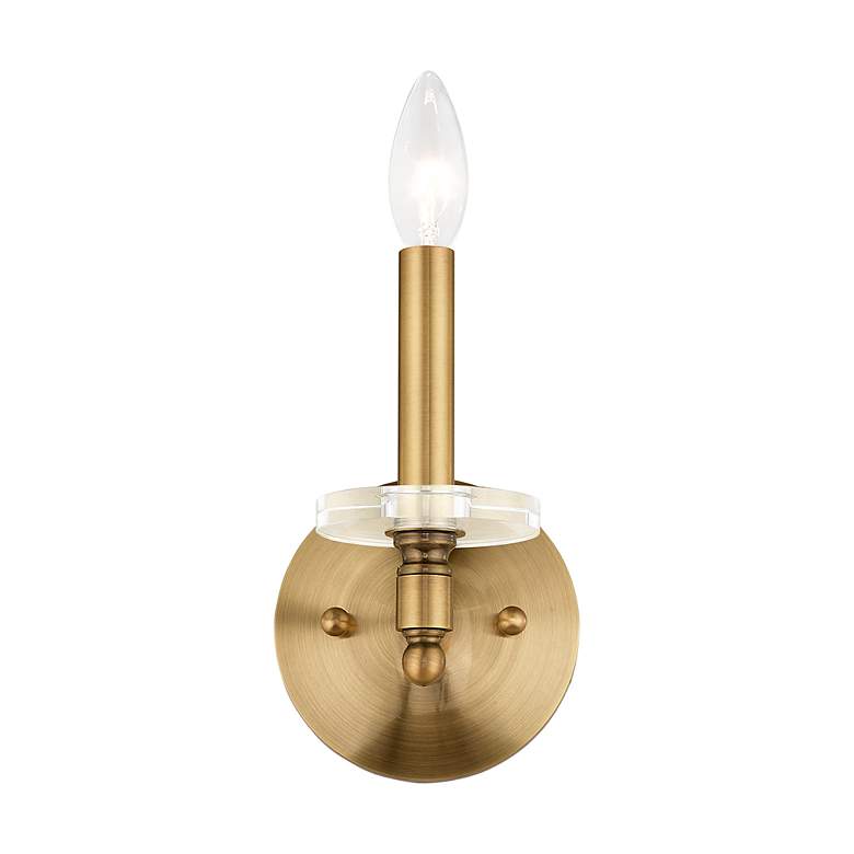 Image 4 Bennington 1 Light Antique Brass Wall Sconce more views