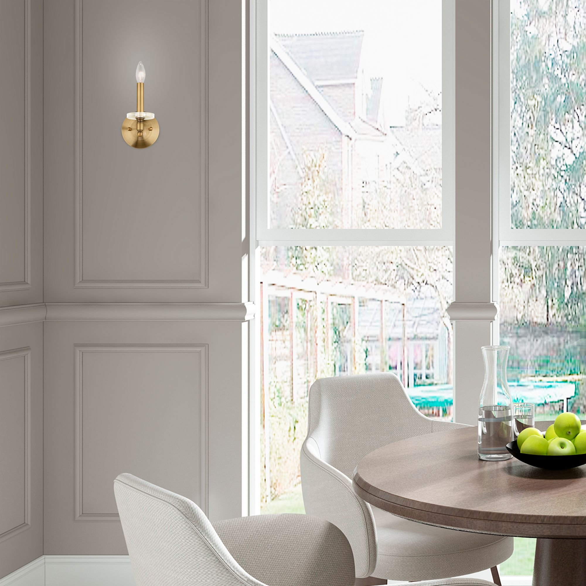 Bennington 1 Light Antique Brass Wall Sconce