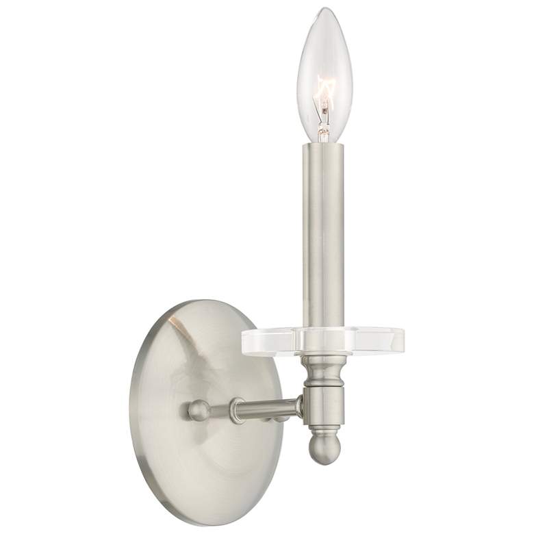 Image 1 Bennington 1 Light Brushed Nickel Wall Sconce