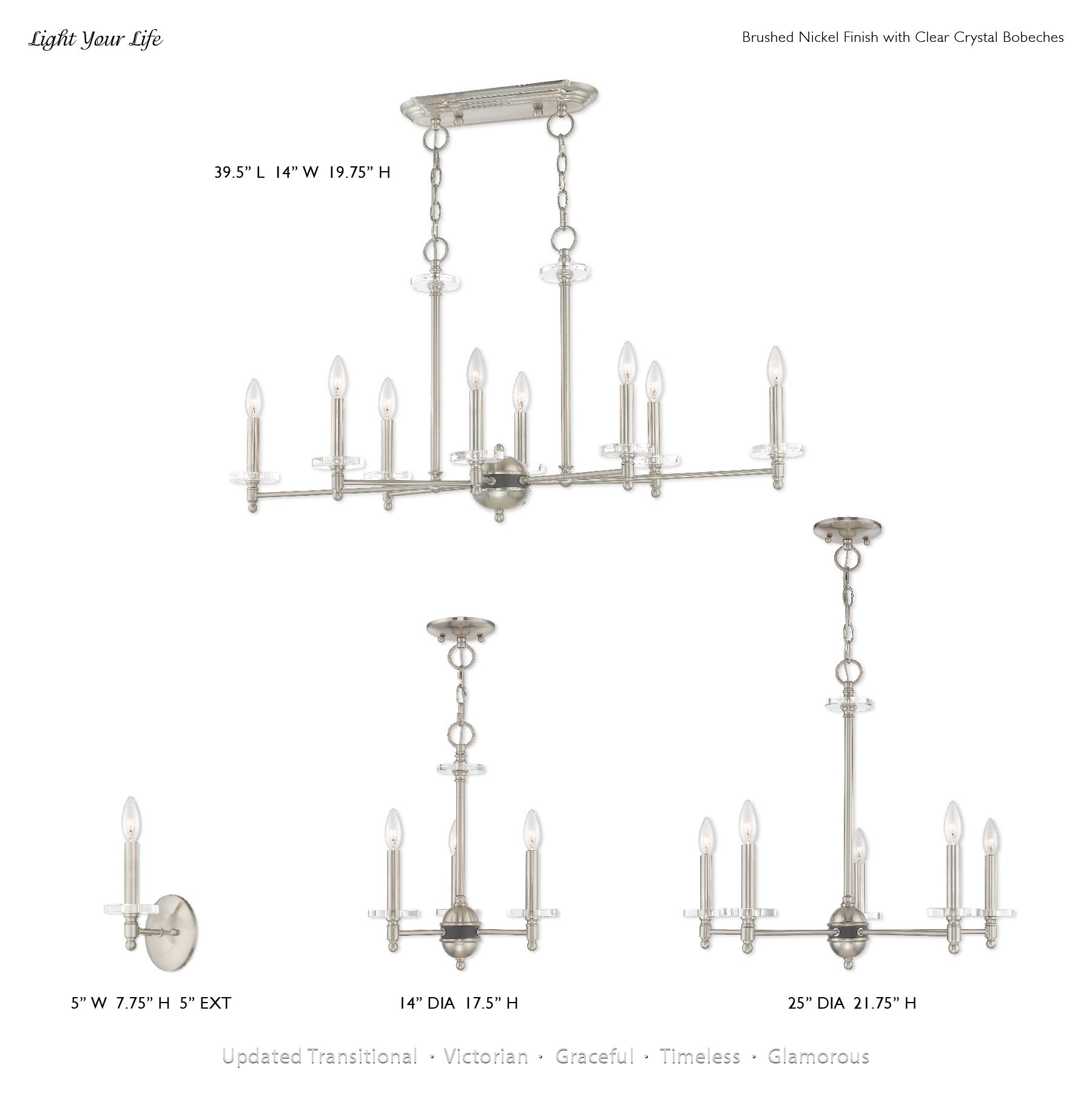 Image 3 Bennington 1 Light Brushed Nickel Wall Sconce more views