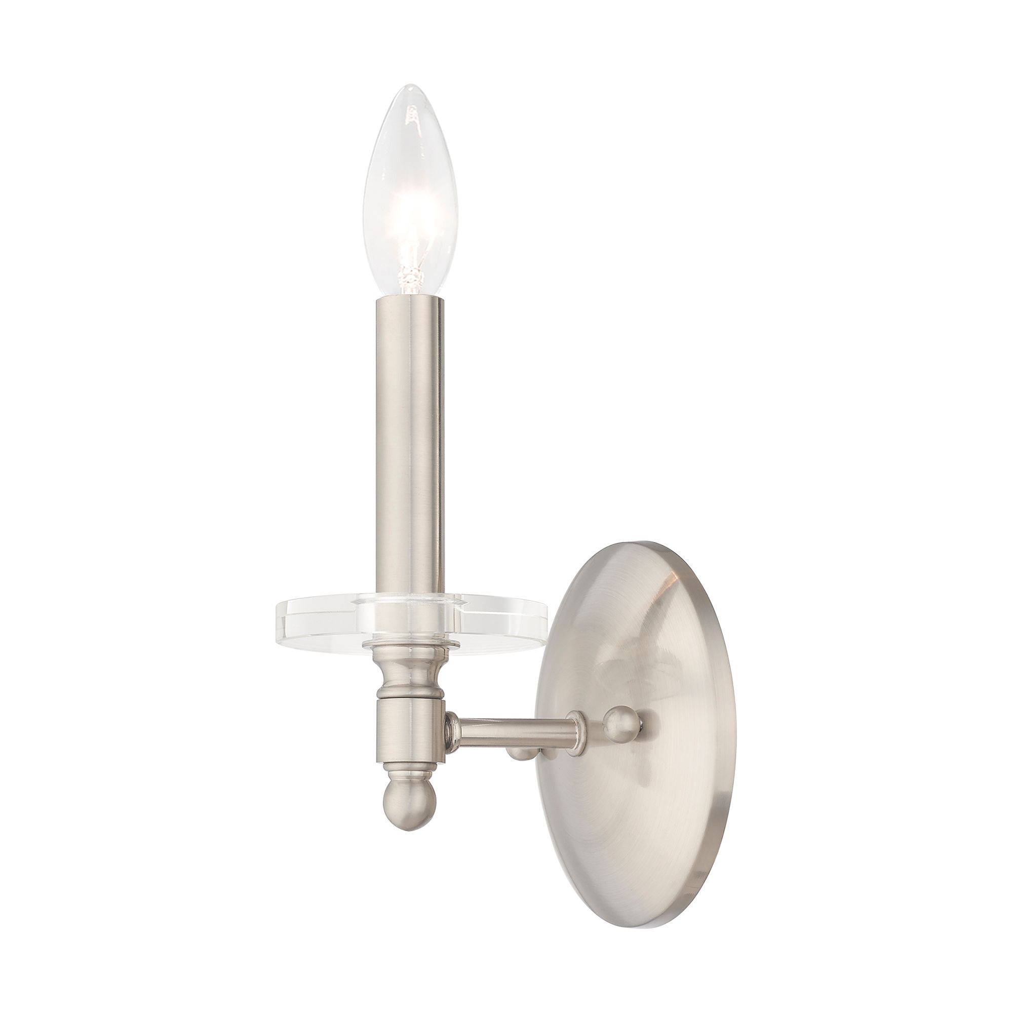 Image 5 Bennington 1 Light Brushed Nickel Wall Sconce more views