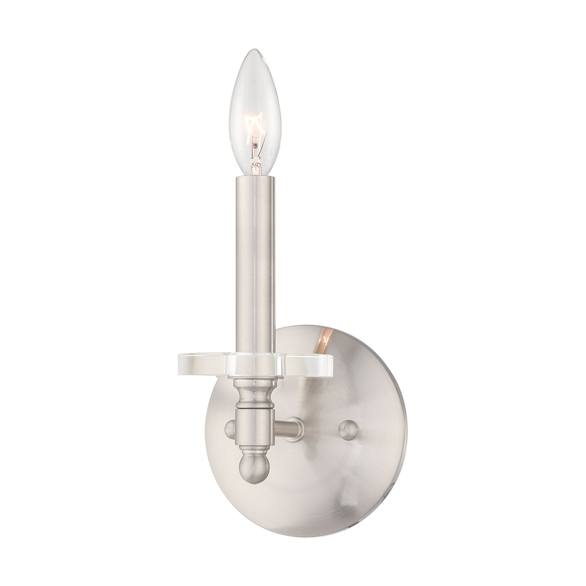 Image 6 Bennington 1 Light Brushed Nickel Wall Sconce more views