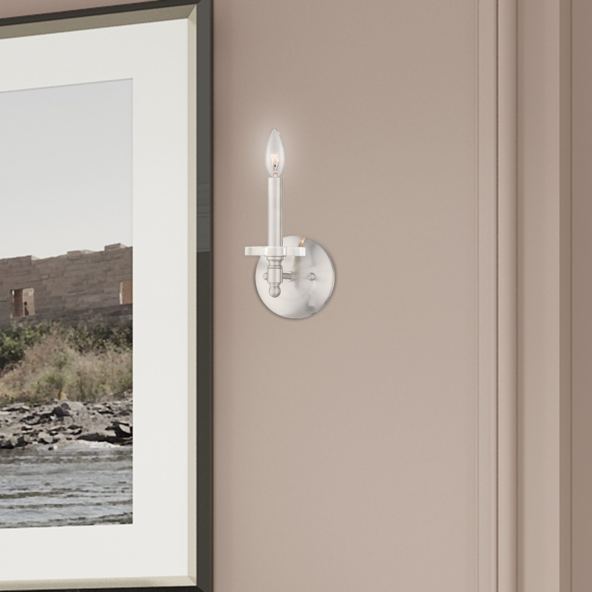 Bennington 1 Light Brushed Nickel Wall Sconce