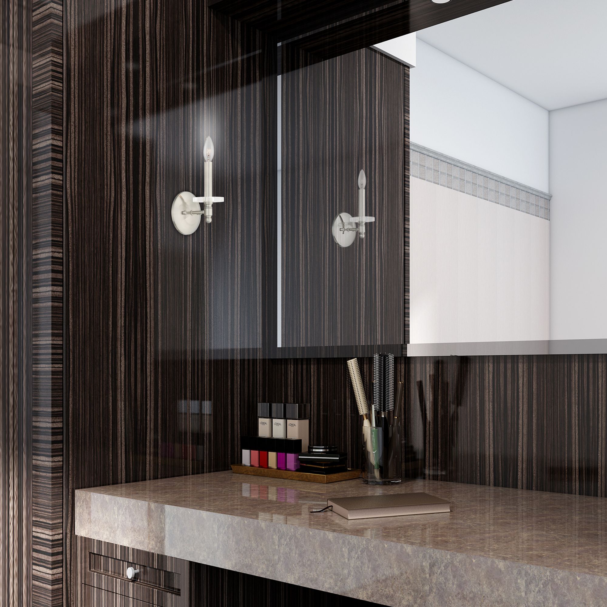 Bennington 1 Light Brushed Nickel Wall Sconce