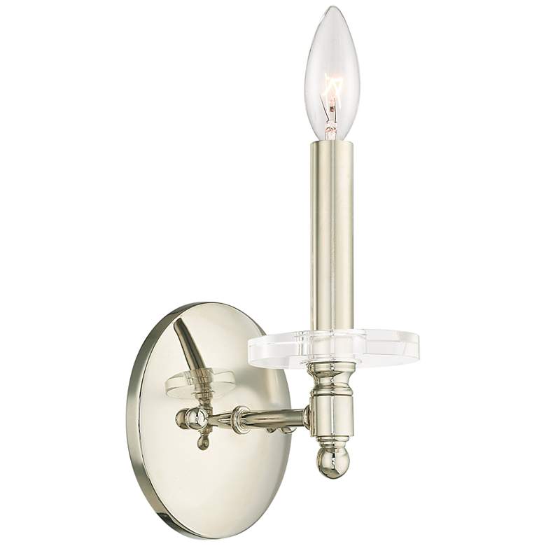 Image 1 Bennington 1 Light Polished Nickel Wall Sconce