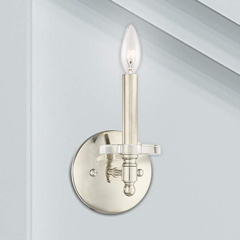 Image 2 Bennington 1 Light Polished Nickel Wall Sconce