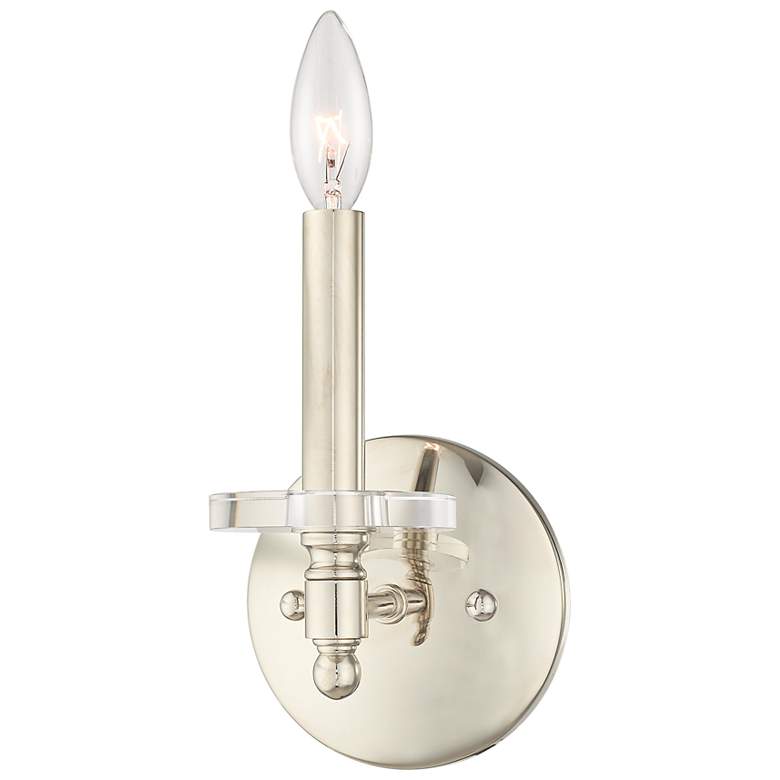 Image 6 Bennington 1 Light Polished Nickel Wall Sconce more views