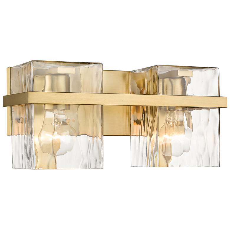 Image 1 Bennington 14 1/4 inch Wide Gold 2-Light Vanity Bath Light