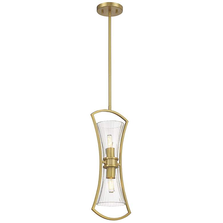 Image 4 Bennington 2-Light Pendant in Warm Brass more views