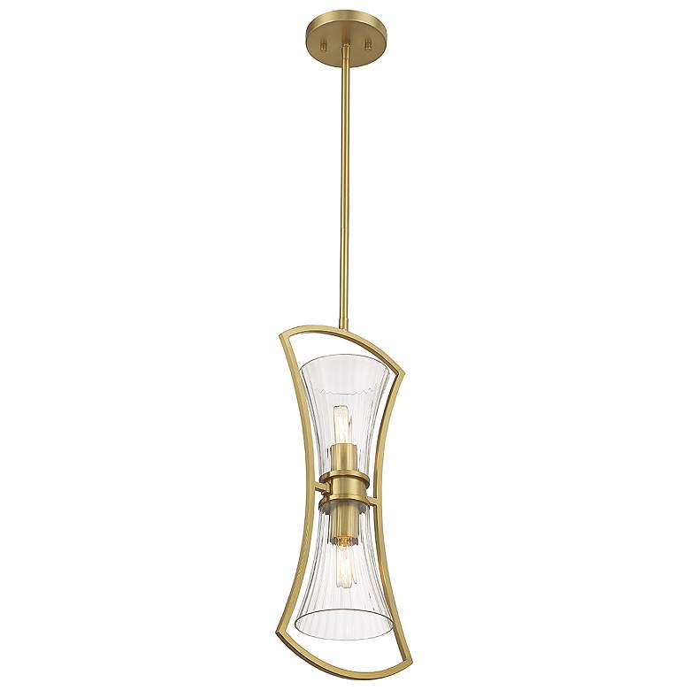 Image 5 Bennington 2-Light Pendant in Warm Brass more views