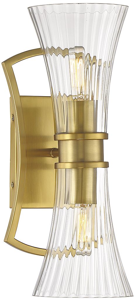 Bennington 2-Light Wall Sconce in Warm Brass