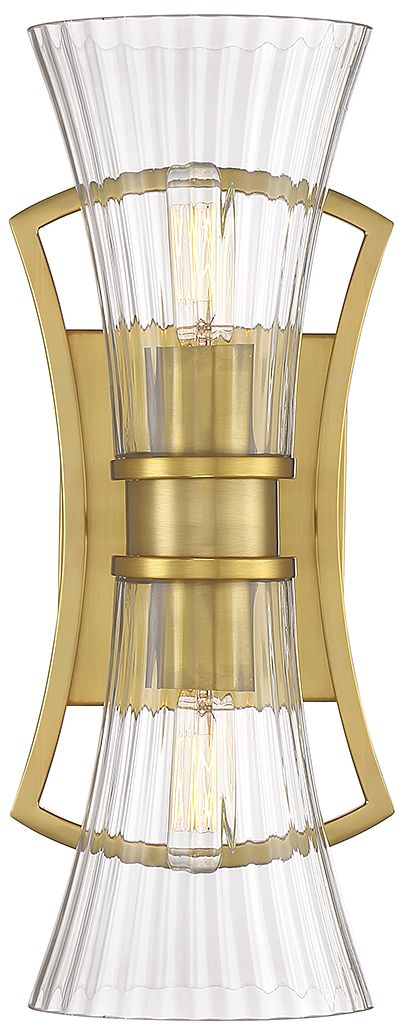 Image 3 Bennington 2-Light Wall Sconce in Warm Brass more views