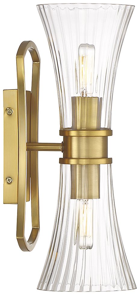 Image 5 Bennington 2-Light Wall Sconce in Warm Brass more views