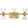 1_Bennington 24" Wide Warm Brass 6-Light LED Vanity Bath Light