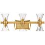 2_Bennington 24" Wide Warm Brass 6-Light LED Vanity Bath Light more views