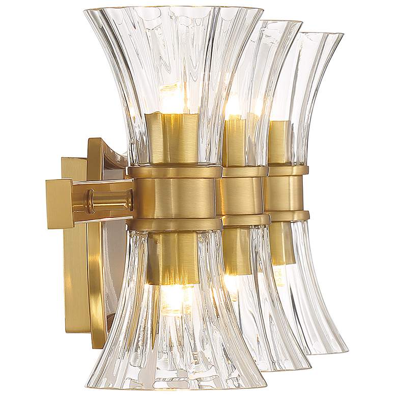 Image 5 Bennington 24" Wide Warm Brass 6-Light LED Vanity Bath Light more views