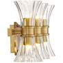 5_Bennington 24" Wide Warm Brass 6-Light LED Vanity Bath Light more views