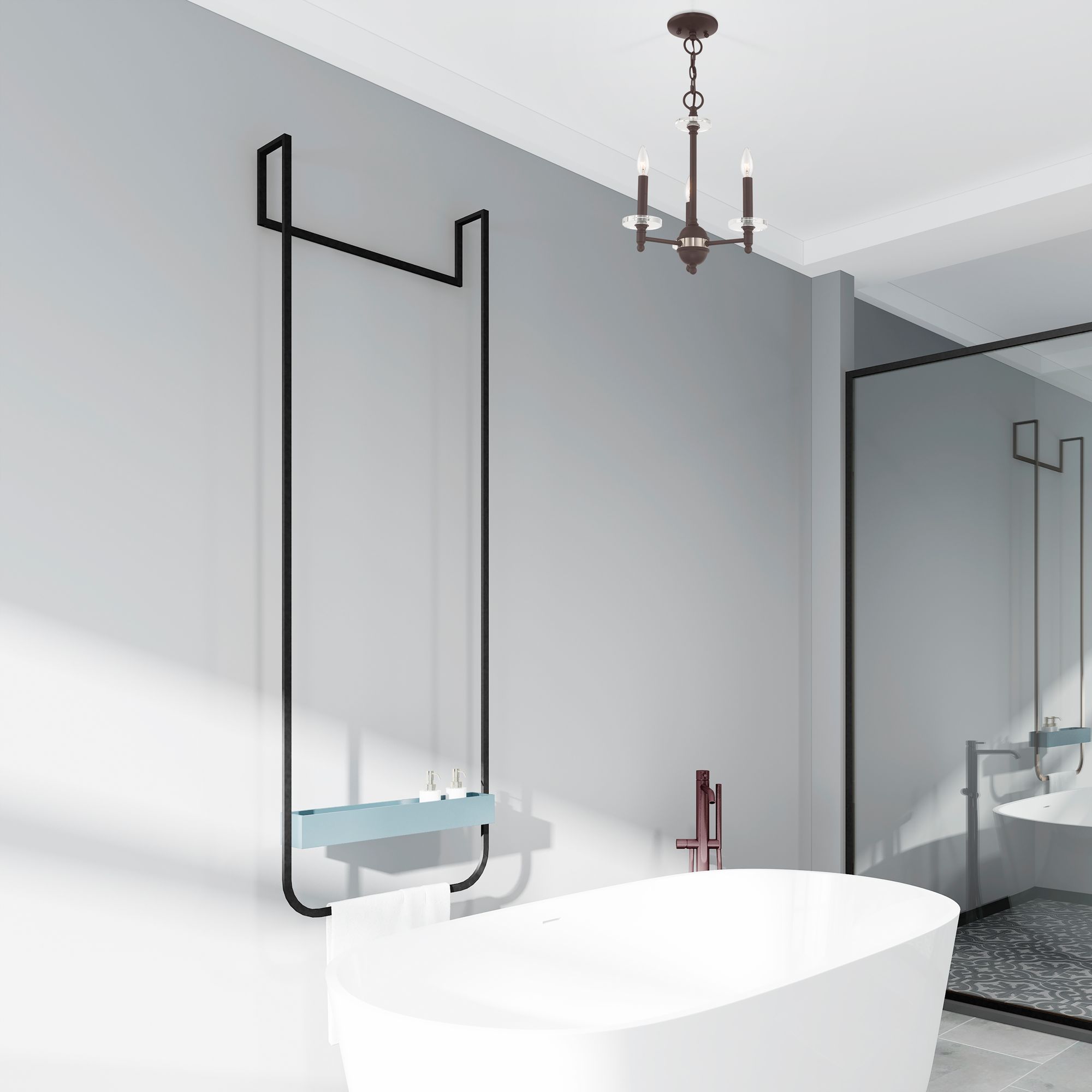 Bennington 3 Light Bronze Mini Chandelier