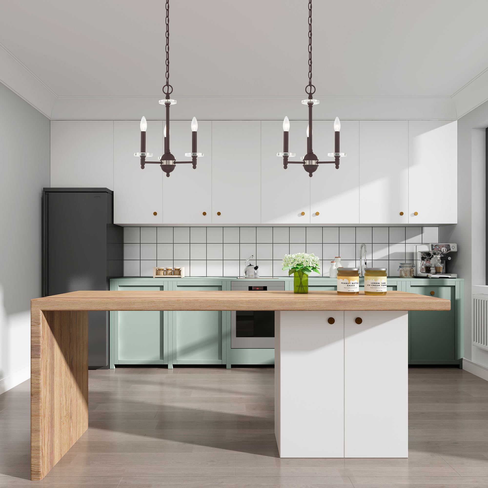 Bennington 3 Light Bronze Mini Chandelier