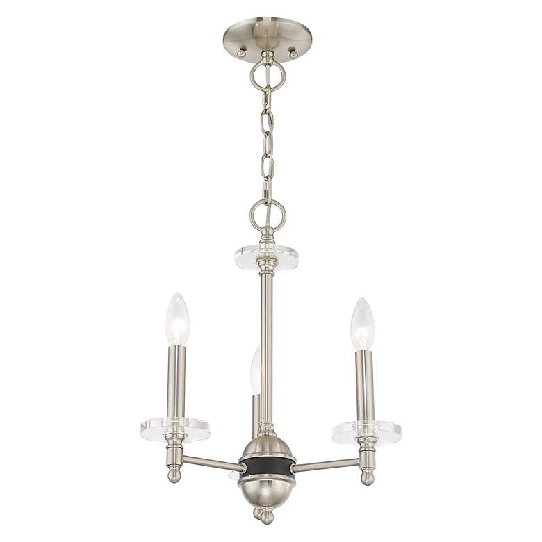 Image 6 Bennington 3 Light Brushed Nickel Mini Chandelier more views