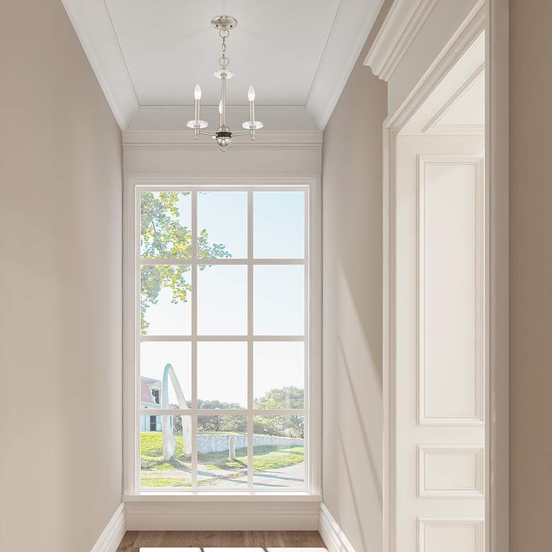 Image 7 Bennington 3 Light Brushed Nickel Mini Chandelier more views
