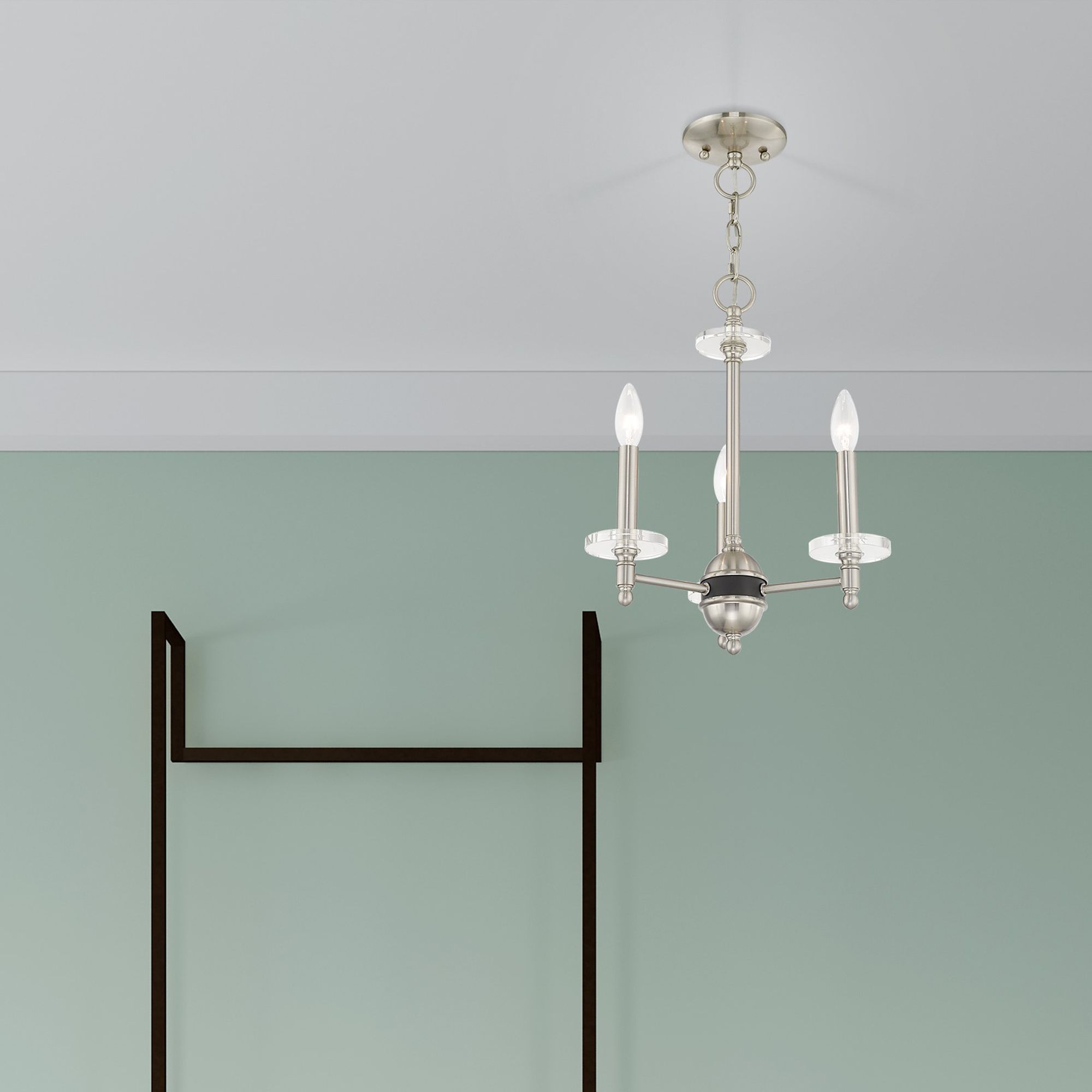 Bennington 3 Light Brushed Nickel Mini Chandelier