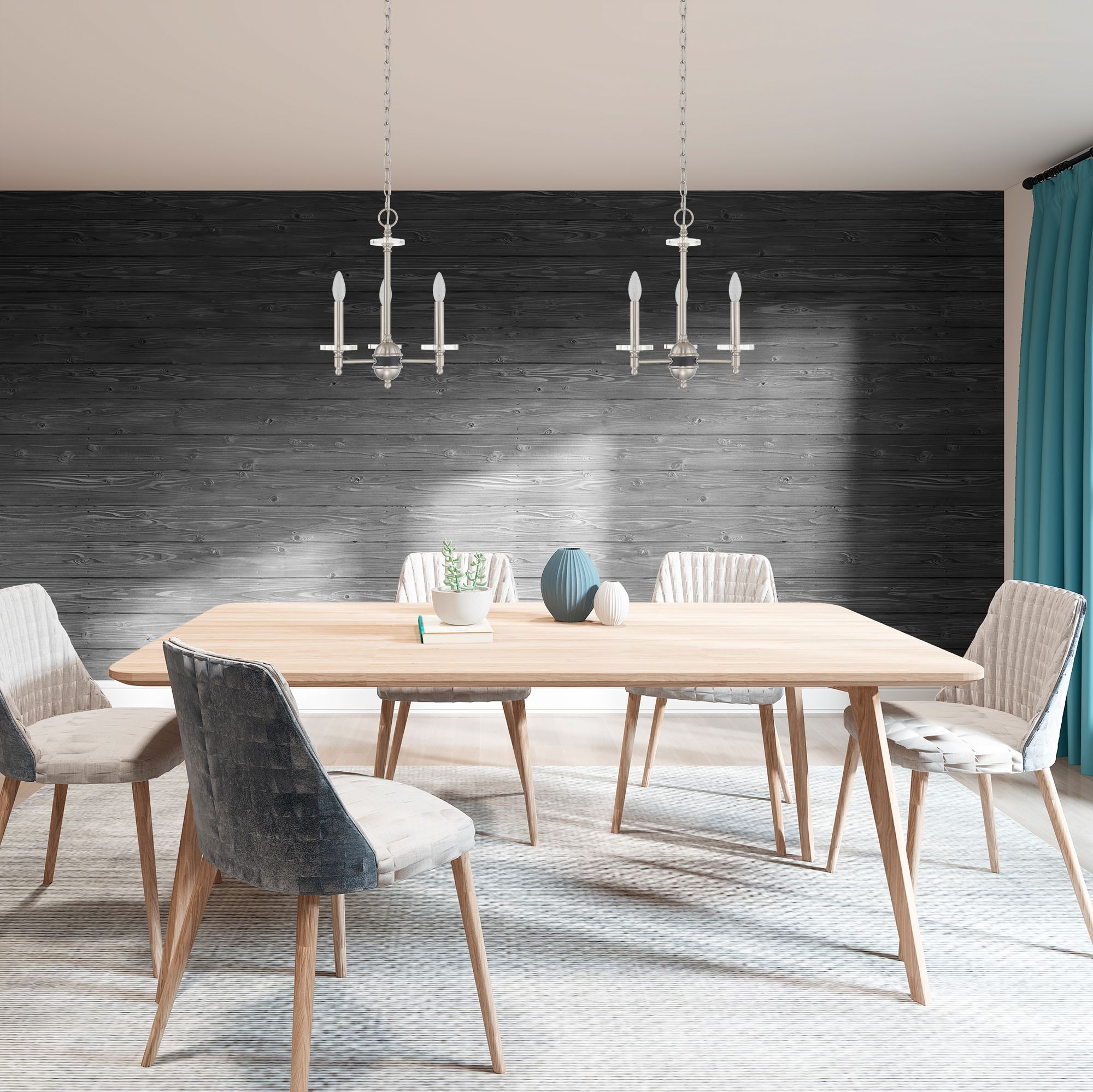 Bennington 3 Light Brushed Nickel Mini Chandelier