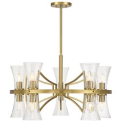Bennington 30 1/2" Wide Warm Brass 10-Light Chandelier