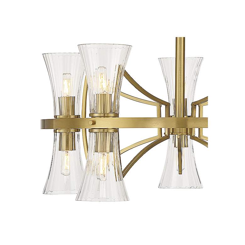 Image 2 Bennington 30 1/2" Wide Warm Brass 10-Light Chandelier more views