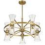 5_Bennington 30 1/2" Wide Warm Brass 10-Light Chandelier more views