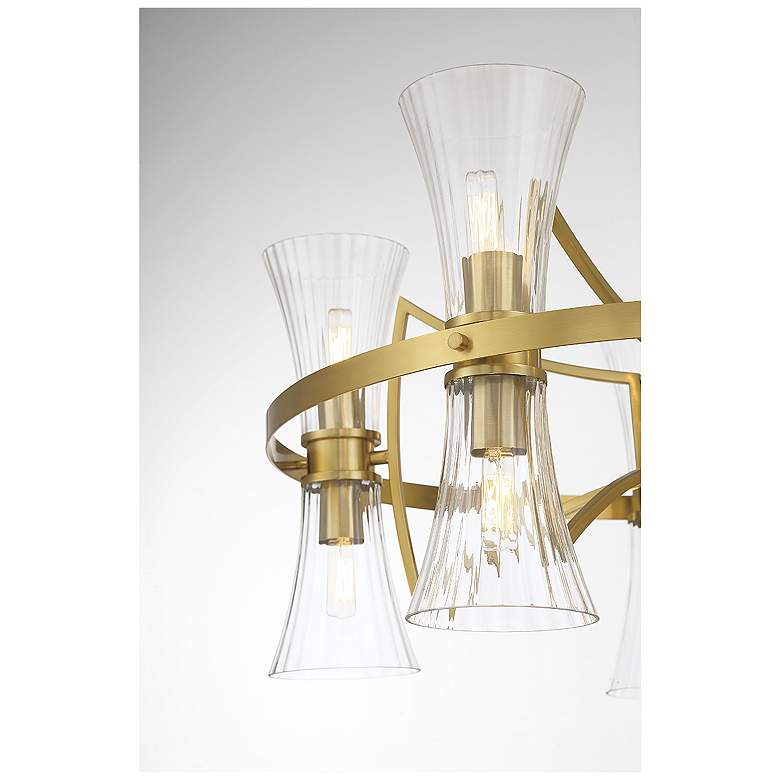 Image 6 Bennington 30 1/2" Wide Warm Brass 10-Light Chandelier more views