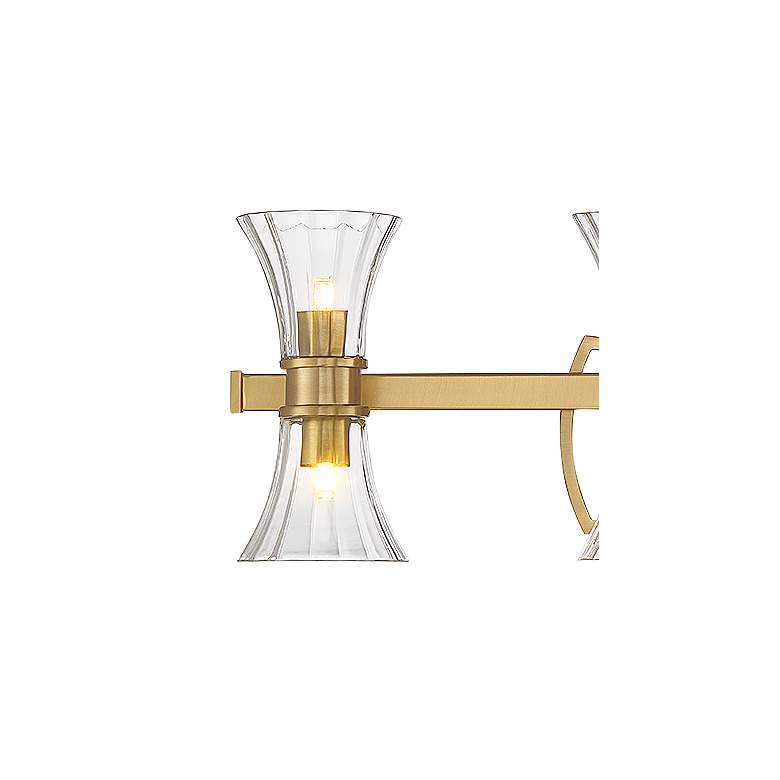 Image 2 Bennington 32" Wide Warm Brass 8-Light LED Vanity Bath Light more views
