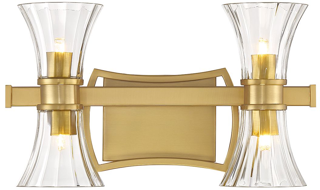 Bennington 4-Light LED Bathroom Vanity Light in Warm Brass