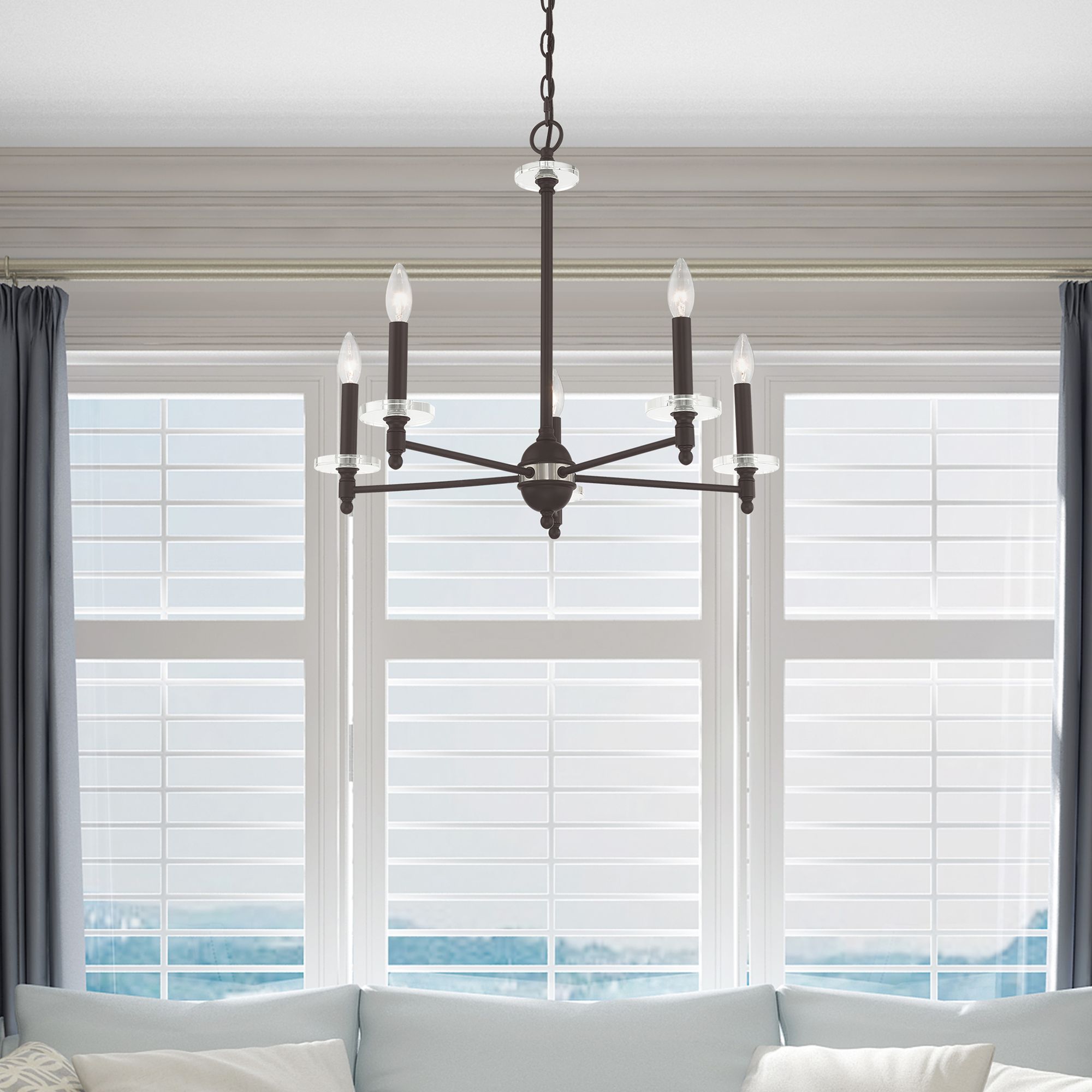 Bennington 5 Light Bronze Chandelier