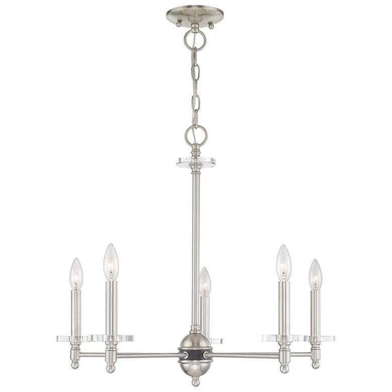 Image 1 Bennington 5 Light Brushed Nickel Chandelier