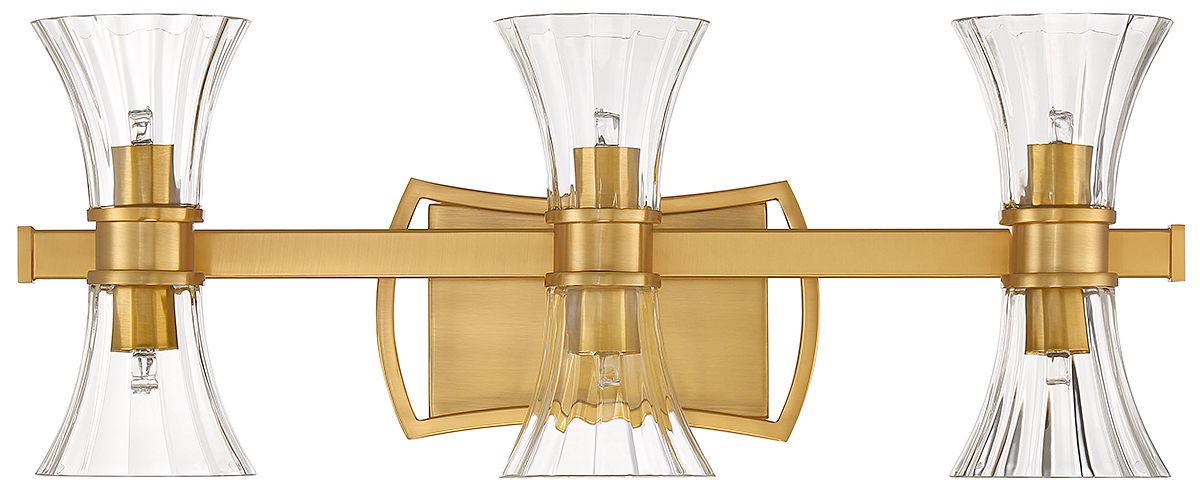 Image 2 Bennington 6-Light LED Bathroom Vanity Light in Warm Brass more views