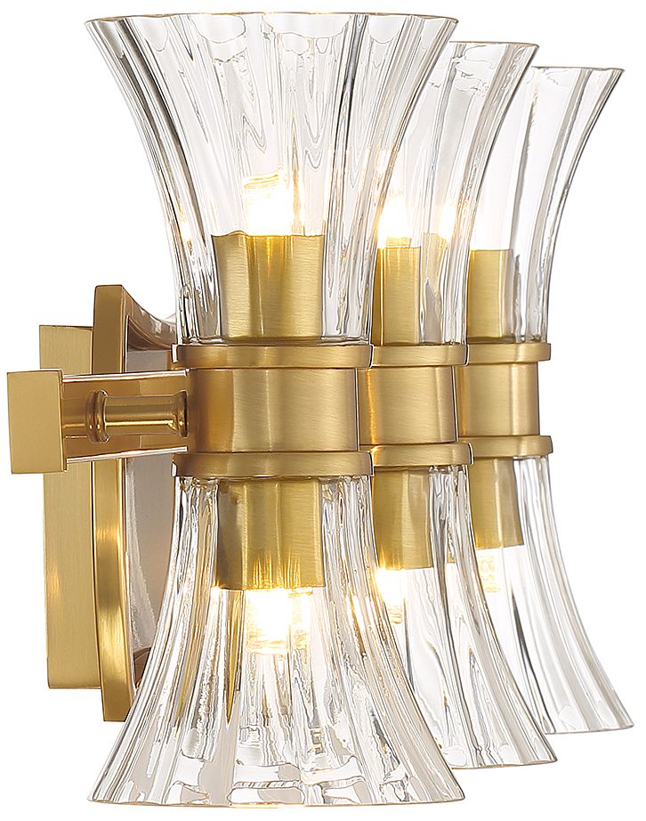 Image 5 Bennington 6-Light LED Bathroom Vanity Light in Warm Brass more views