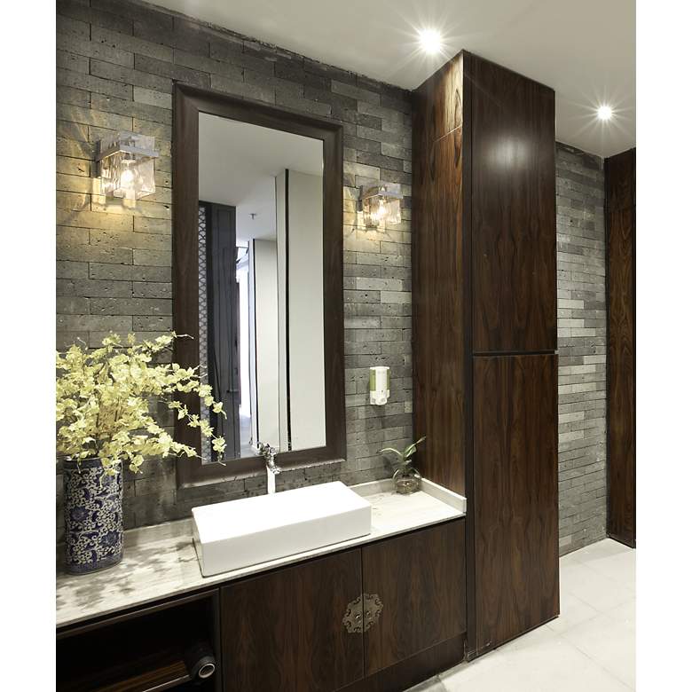 Image 3 Bennington 7" High Brushed Nickel Metal Wall Sconce more views