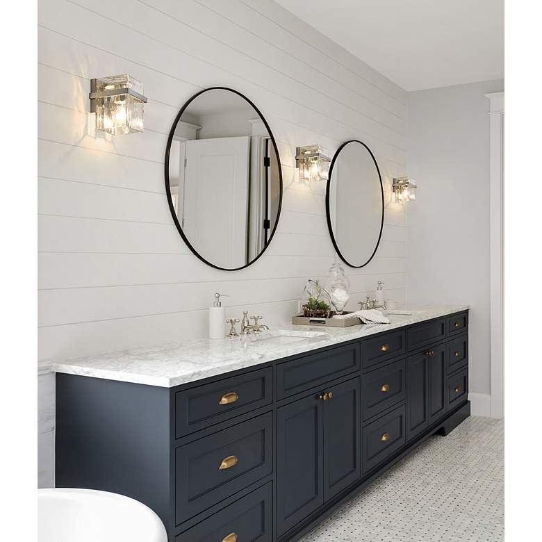 Image 4 Bennington 7" High Brushed Nickel Metal Wall Sconce more views