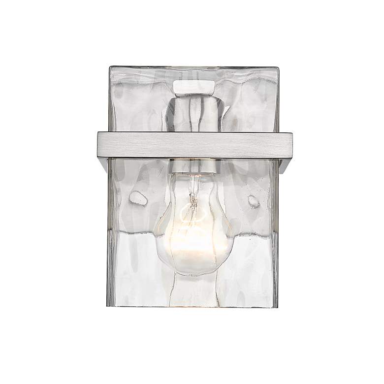 Image 6 Bennington 7" High Brushed Nickel Metal Wall Sconce more views
