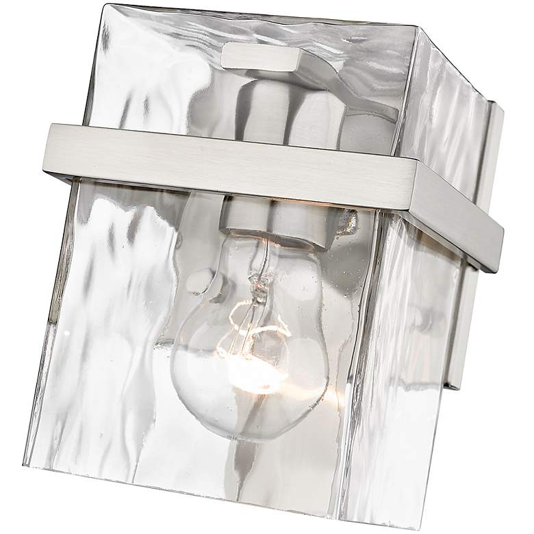 Image 7 Bennington 7" High Brushed Nickel Metal Wall Sconce more views