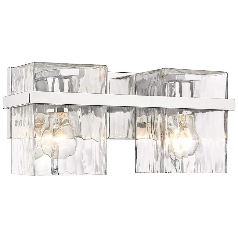 Image 1 Bennington 7 inch High Chrome Steel 2-Light Wall Sconce