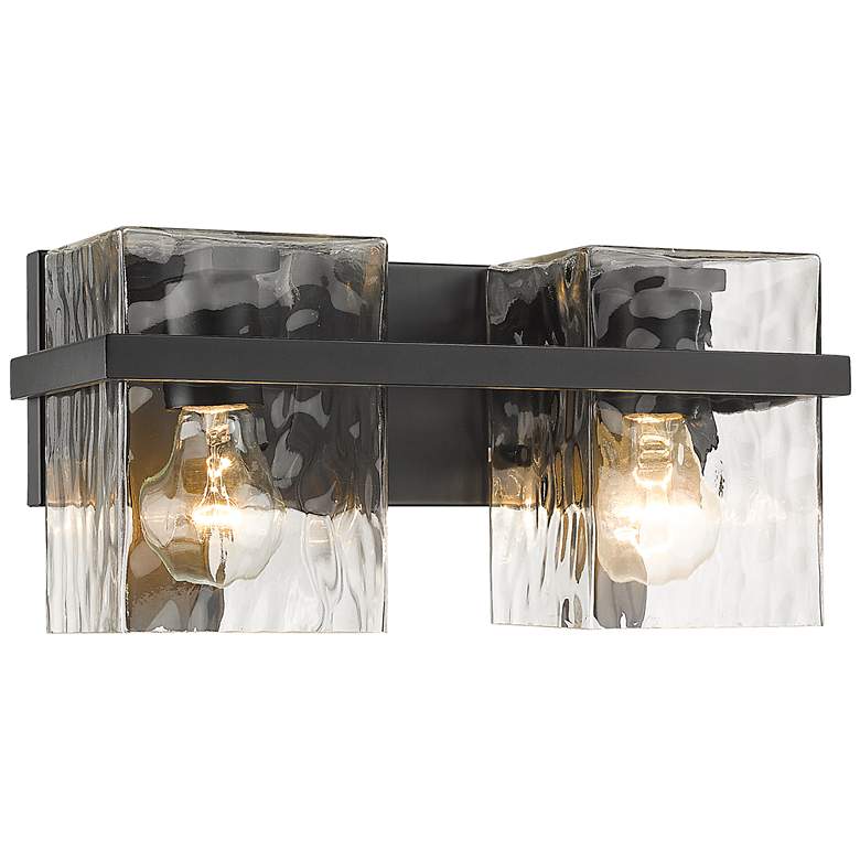 Image 1 Bennington 7" High Matte Black 2-Light Wall Sconce