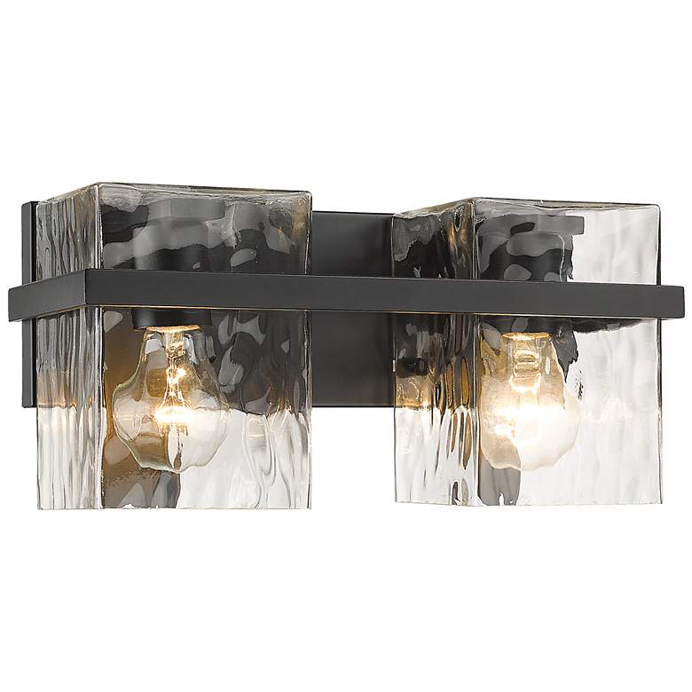 Image 1 Bennington 7 inch High Matte Black 2-Light Wall Sconce