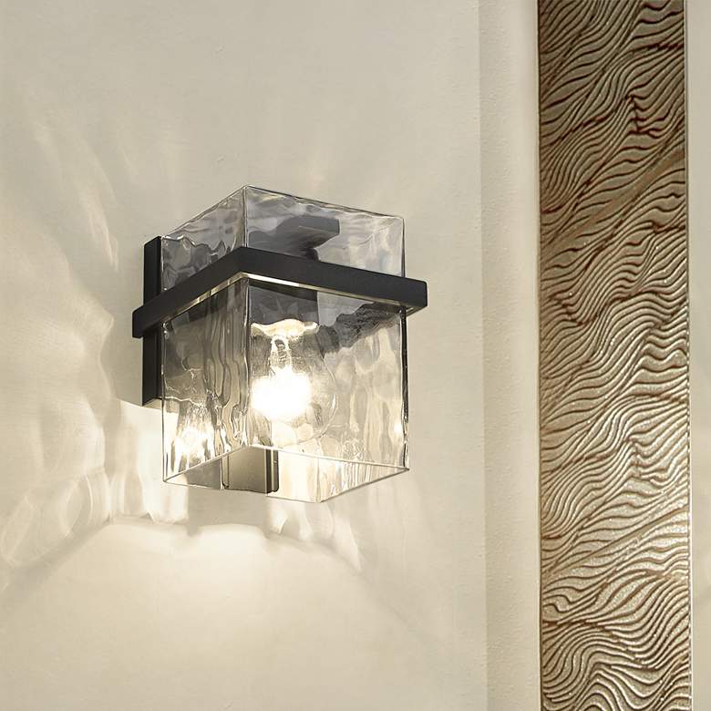 Image 2 Bennington 7" High Matte Black Wall Sconce