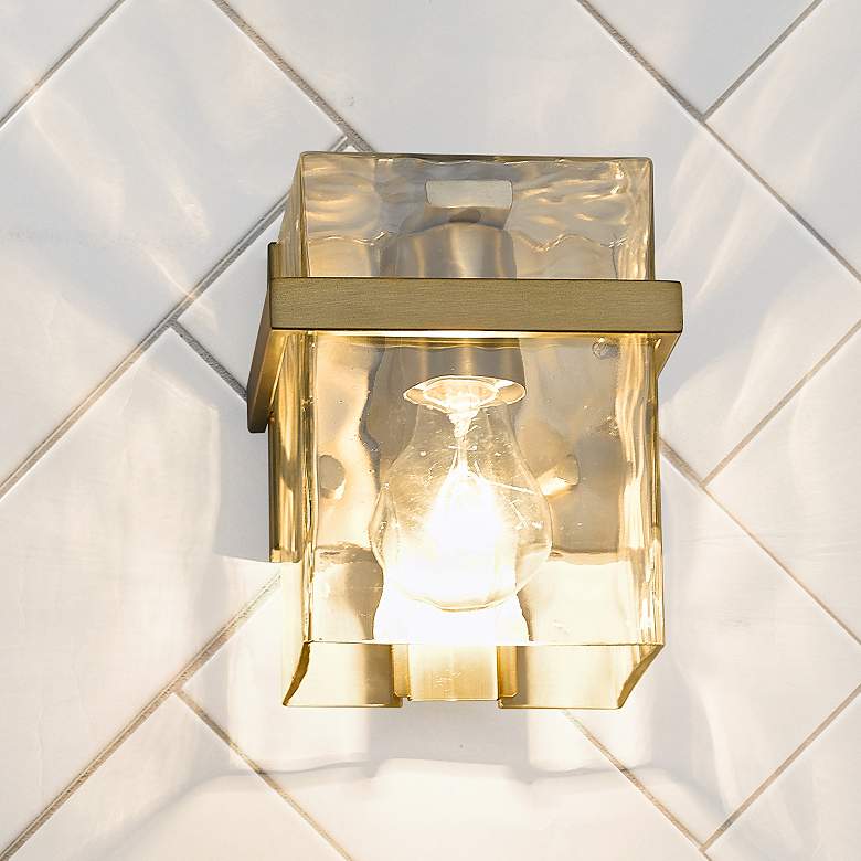 Image 1 Bennington 7" High Modern Gold Wall Sconce