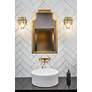 4_Bennington 7" High Modern Gold Wall Sconce more views